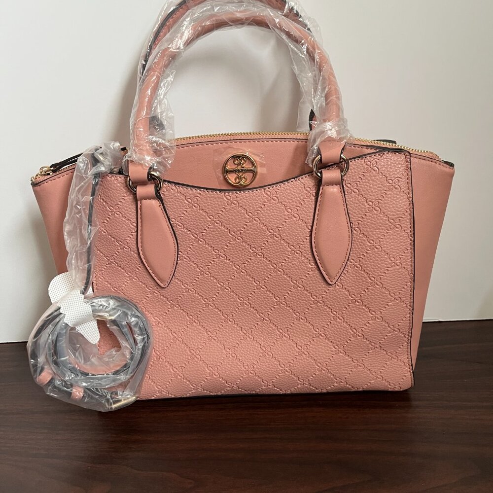 NINE WEST Women's Kyelle Jet Set Satchel, Pink Crossbody Barbiecore New